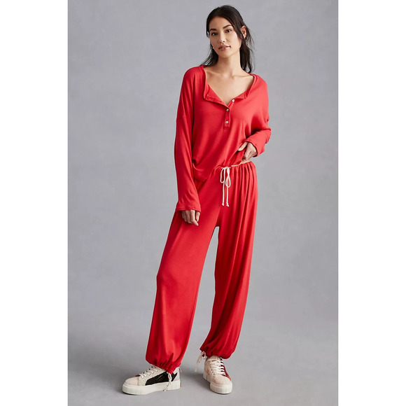 Anthropologie Other - New Anthropologie Donni Ribbed Henley Shirt $136 + Cinch Pants $136 SMALL/MEDIUM